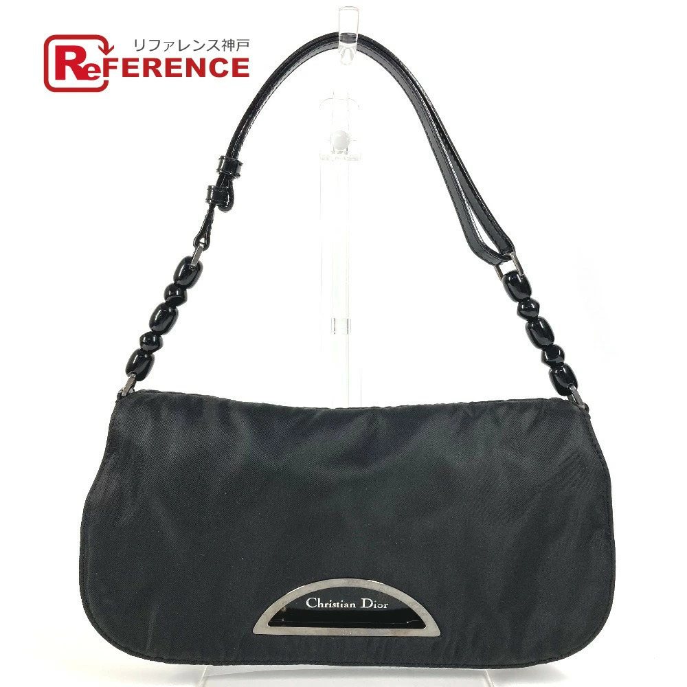 Dior Monogram Maris Pearl Logo Shoulder Bag Flap Accessory Clutch Black